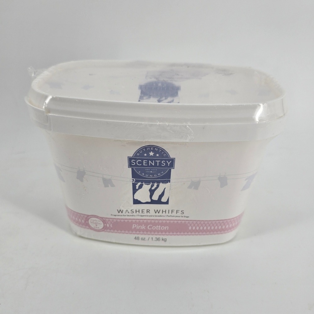 Scentsy Pink Cotton Washer Whiffs Laundry Scent Booster 48 oz Tub Pink New